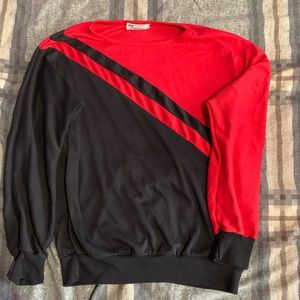 Red and black sweater